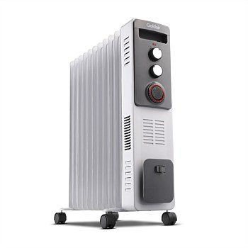 2400W 11 Fin Oil Column Heater with Timer/Fan