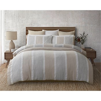 Nina Duvet Set - Grey/Beige