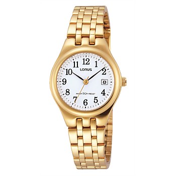 Ladies Gold Date Calendar Watch