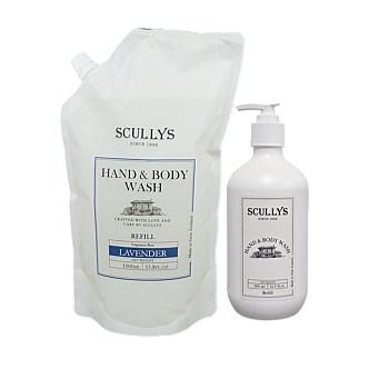 Lavender Hand & Body Wash Refill Pouch Set