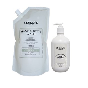 White Gardenia Hand & Body Wash Refill Pouch Set