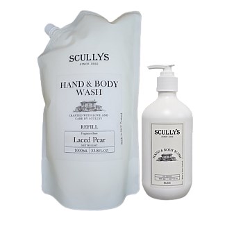 Laced Pear Hand & Body Wash Refill Pouch Set