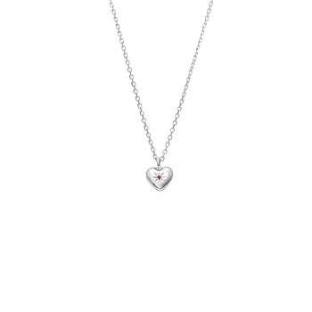 Petite Puffed Heart Necklace