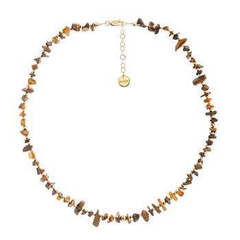 Amuleto Tiger's Eye Choker - 14ct Gold filled