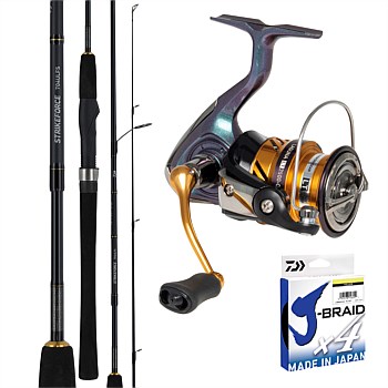 Laguna LT2500 & Strikeforce II 702ULFS Fishing Rod and Reel Combo + X4 135M 8Lb