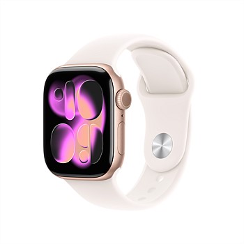 Apple Watch Series 11 GPS 42mm Rose Gold Aluminium Case with Light Blush Sport Band