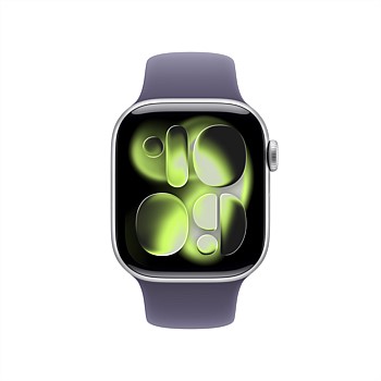 Apple Watch Series 11 GPS 42mm Silver Aluminium Case with Purple Fog Sport Band