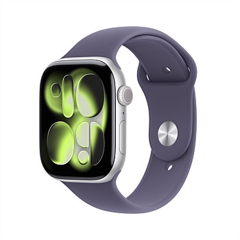 Apple Watch Series 11 GPS 46mm Silver Aluminium Case with Purple Fog Sport Band