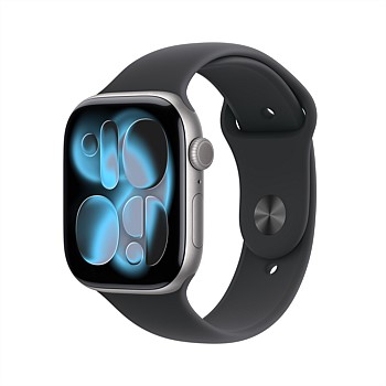 Apple Watch Series 11 GPS 46mm Space Grey Aluminium Case with Black Sport Band