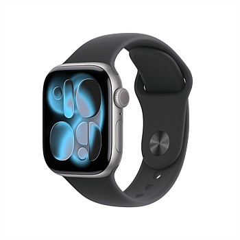 Apple Watch Series 11 GPS + Cellular 42mm Space Grey Aluminium Case with Black Sport Band
