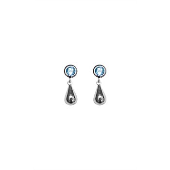 Drop In The Ocean Topaz Studs Silver