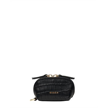 Tarin Airpod Pouch Black Croc