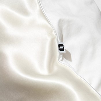 Silk/Cotton Pillowcase - Ivory White
