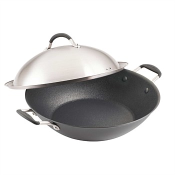 ScratchDefense Nonstick Induction Covered Wok 36cm