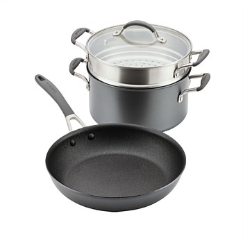 ScratchDefense Nonstick Induction 3 Piece Cookware Set