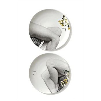 Big Porcelain Plates set of 2 - Automne