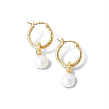 Silver Perle Classic Hoop Earrings