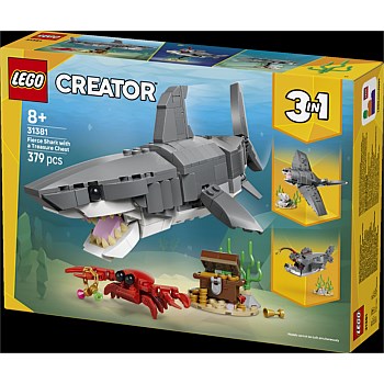 Fierce Shark with Treasure Chest 31381