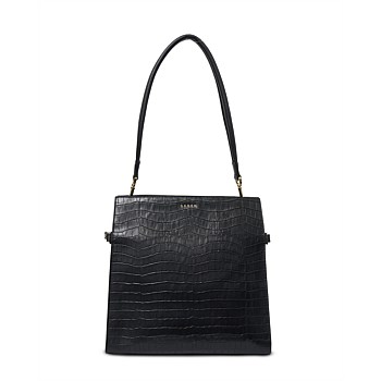 Beatrice Shoulder Bag Black Croc