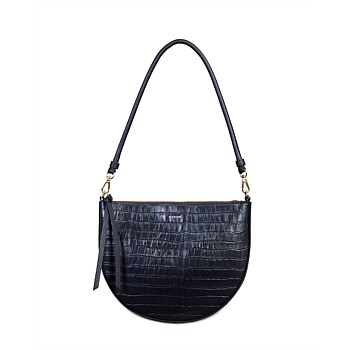 Gani Shoulder Bag Black Croc