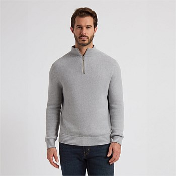Caples Cashmere 3/4 Zip - Fairwool