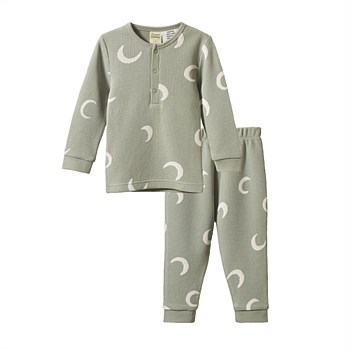 2PC LONG SLEEVE WAFFLE PYJAMAS