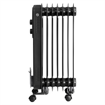 7-Fin Oil Column Heater - Matte Black