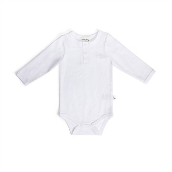 Cotton Placket Long Sleeve Bodysuit