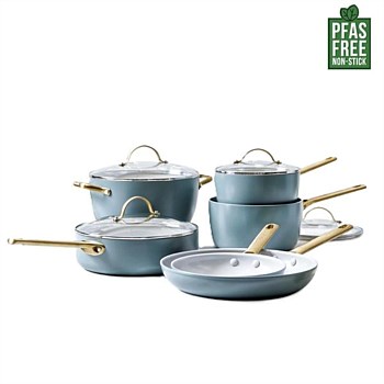 GreenPan Padova 10 Piece Cookset Smokey Blue