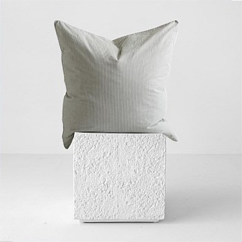 Wavy Cotton Euro Pillowcase - Pine Mini Stripe