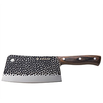 Chefs Knife Cleaver 17cm with Leather Sheath