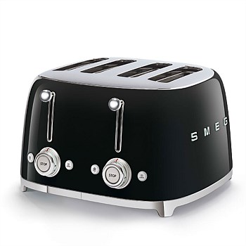 50's Style 4 Slot Toaster - Black