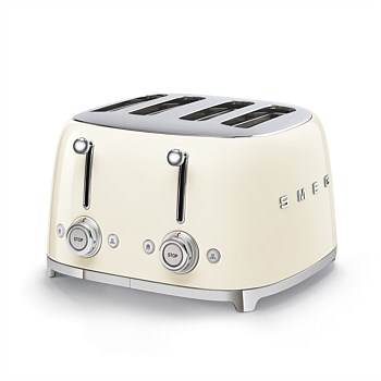 50's Style 4 Slot Toaster - Cream