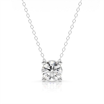 1.00 Carat TW Lab-Grown Diamond Solitaire Pendant in 9kt White Gold