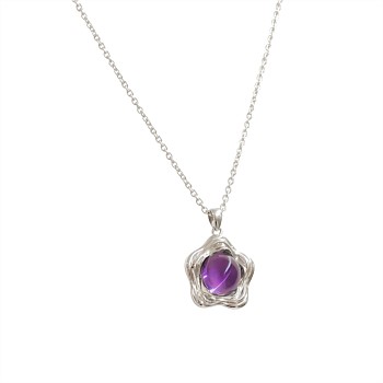 Suffrage 125 Sterling Silver and Amethyst Pendant and Chain