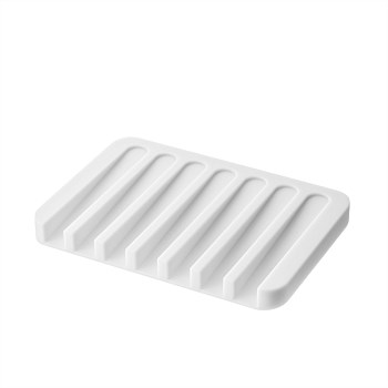 Flow Silicone Soap Tray White
