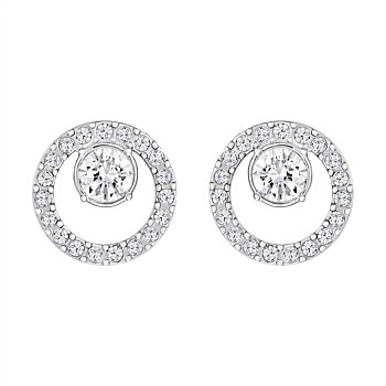 Constella Pierced Earrings, White