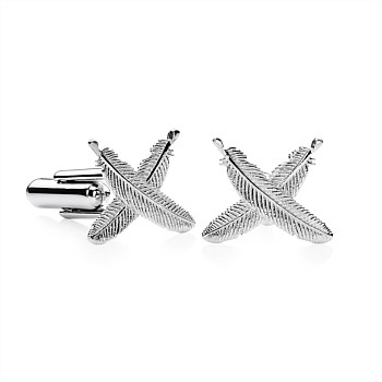 Feather Kisses Cufflinks Sterling Silver